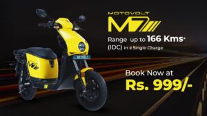 This Dhanteras Bring Home a Powerful Motovolt M7 Electric Scooter with 166KM Range at a Very Low Price.