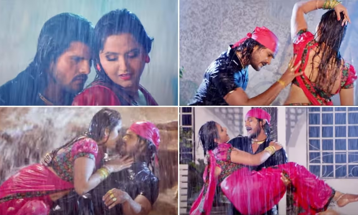 Khesari Lal Yadav and Kajal Raghwani Romantic Rain Dance Song Chhatri Jaldi Lagawa Na Takes Over YouTube