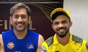 Ruturaj Gaikwad Captures MS Dhoni in a Special Moment During CSK Photoshoot for IPL 2025