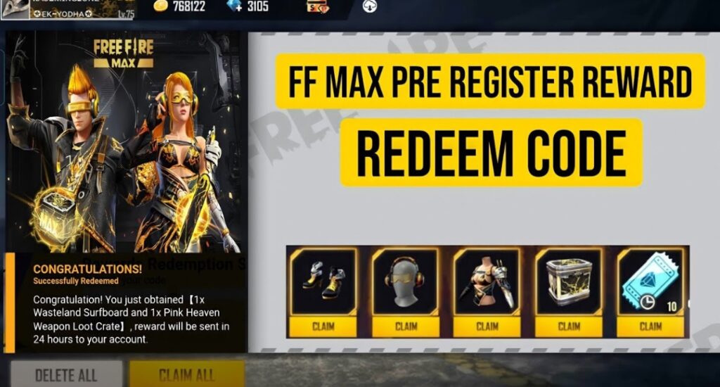 Free Fire MAX Redeem Codes