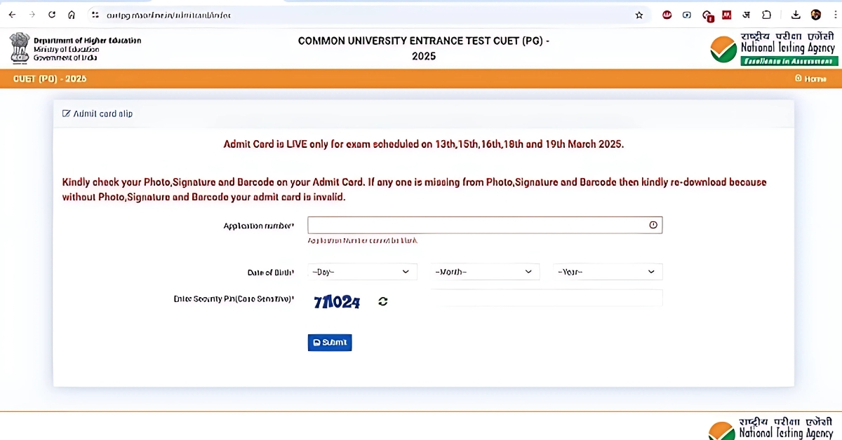 CUET PG 2025: Important Changes, Admit Card Download Link and Exam Details