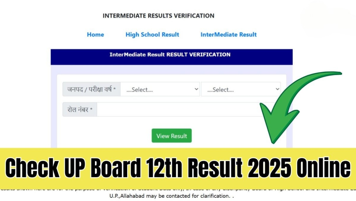 UP Board 12th Result 2025