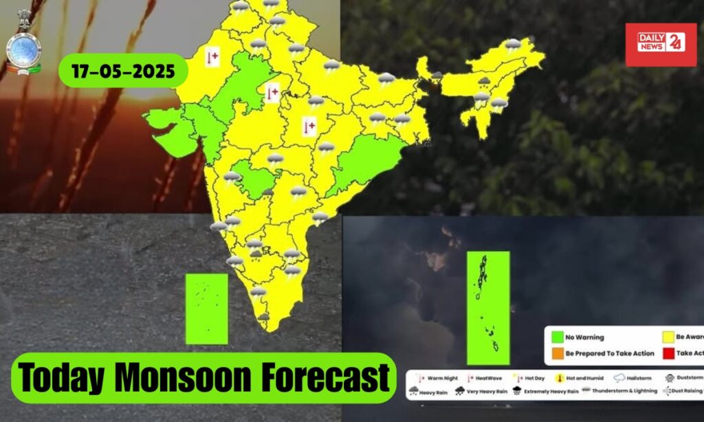 today monsoon forecast 2025