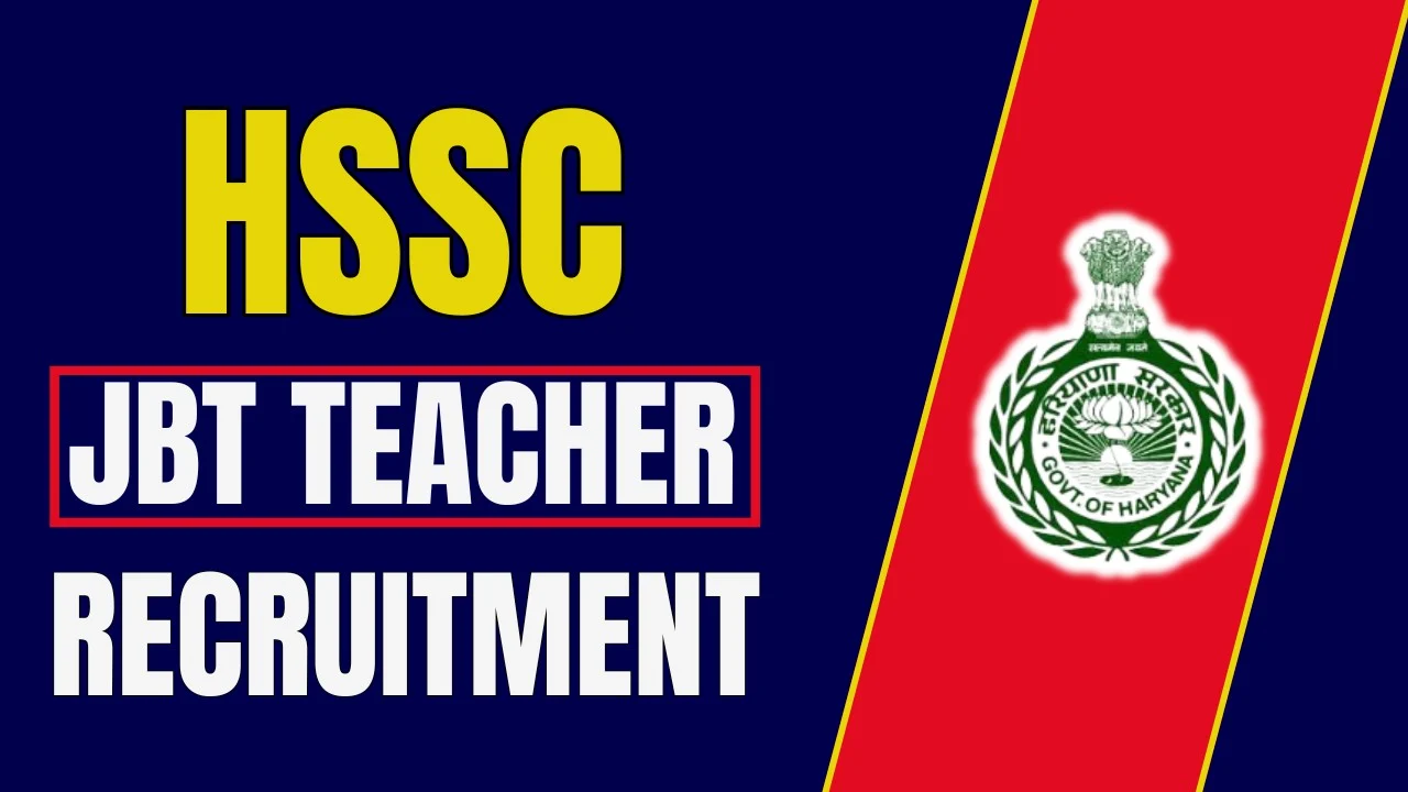 HSSC JBT Teacher Recruitment 2024