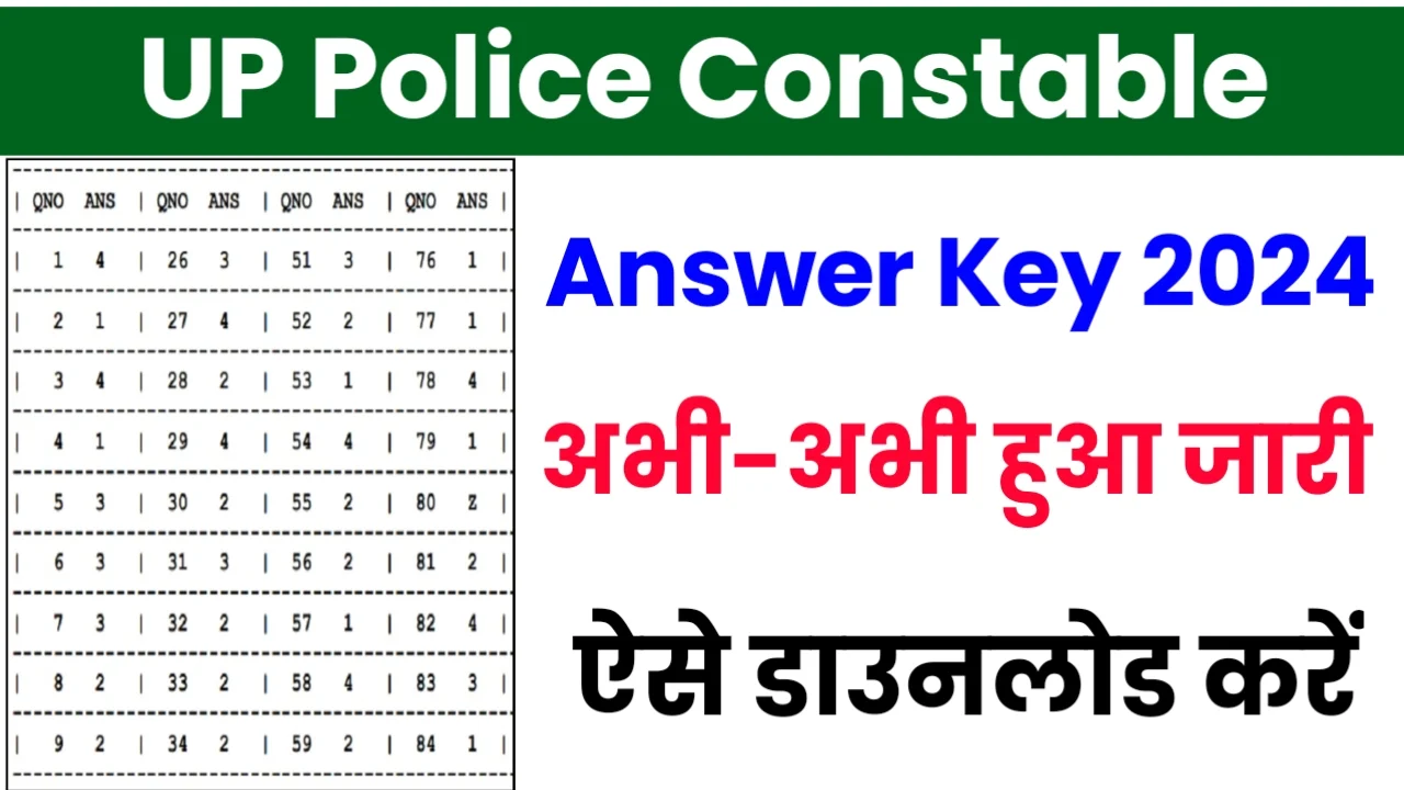 UP Police Answer Key