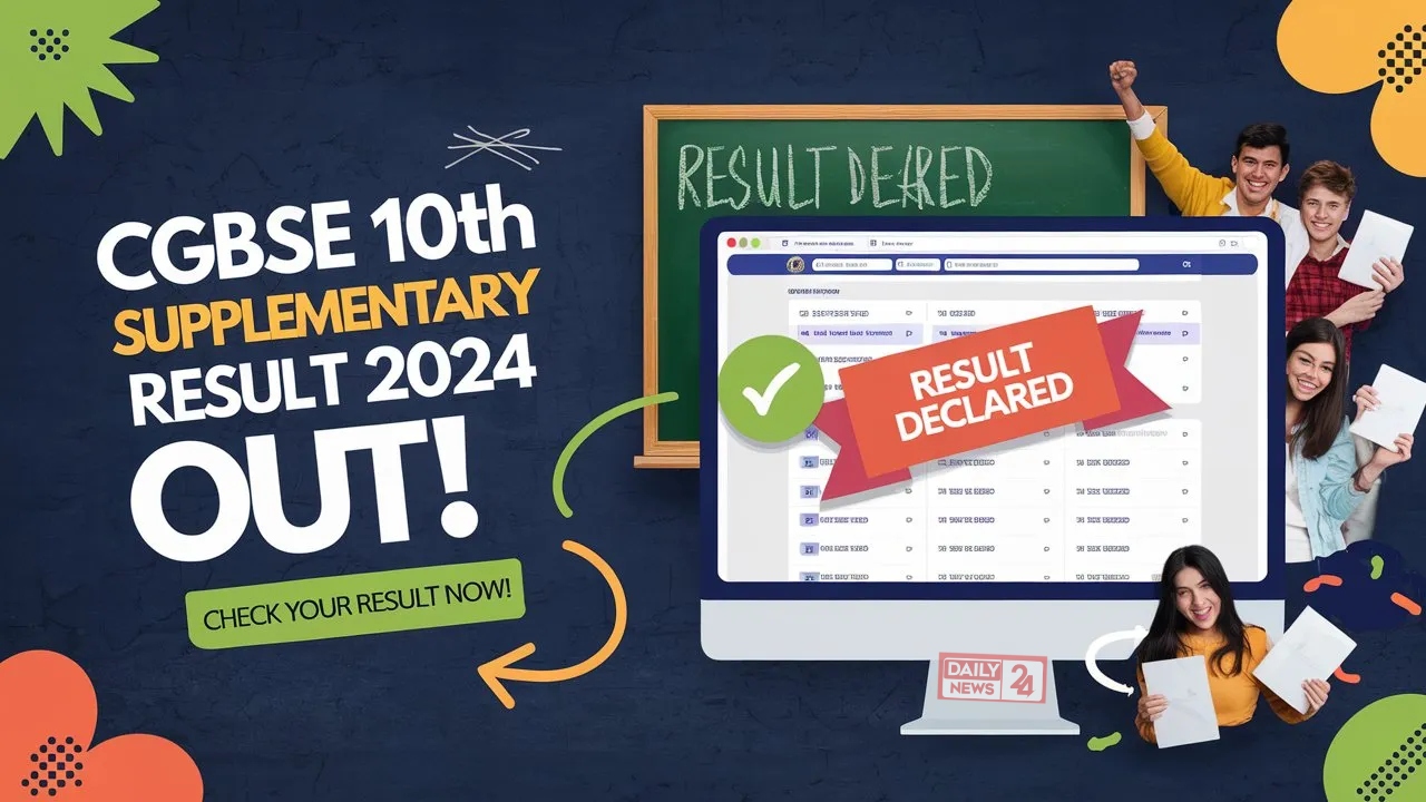 CGBSE 10th Supplementary Result 2024