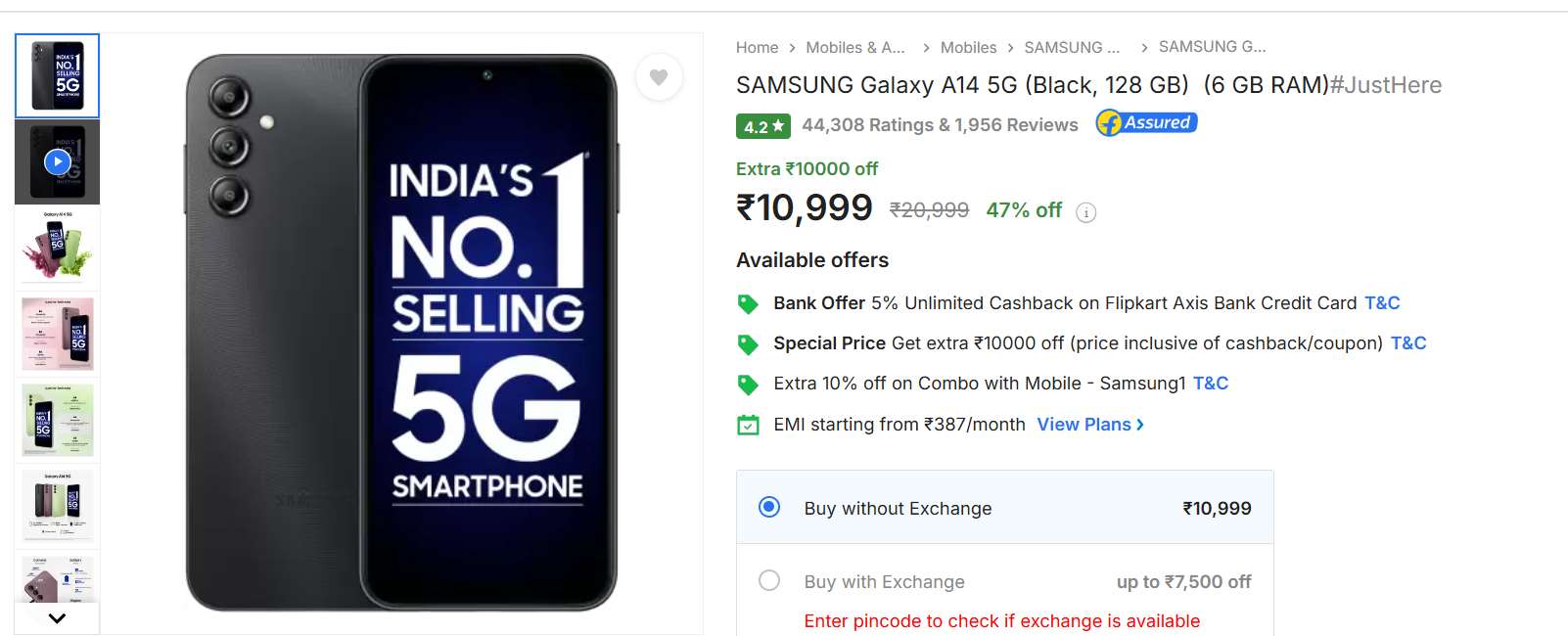 Samsung Galaxy A14 5G Discount Offer 