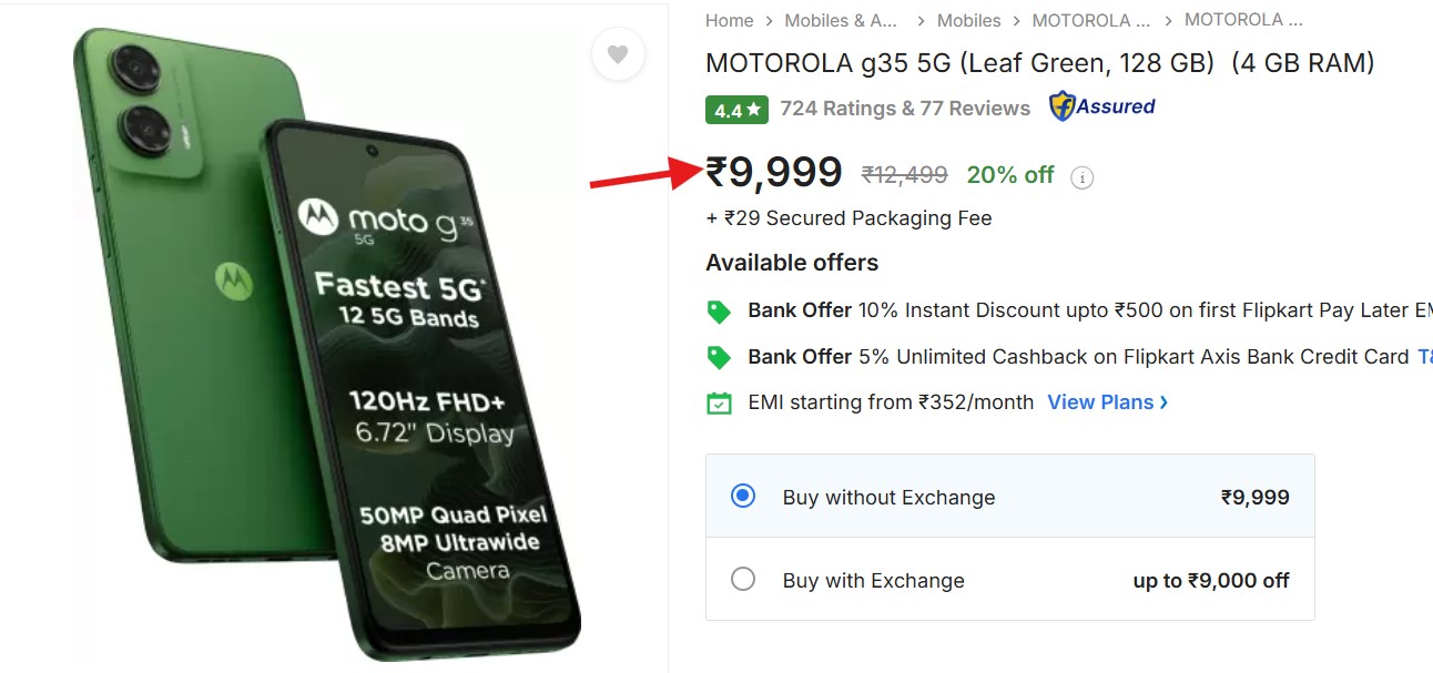 Moto G35 5G Price