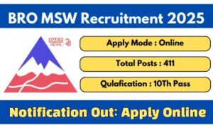 BRO Recruitment 2025: MSW पदों के लिए आवेदन का शानदार अवसर, इस तारीख तक करें ऑफलाइन आवेदन