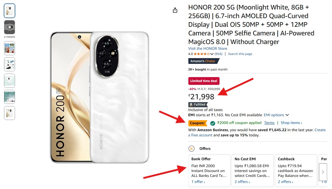 Honor 200 5G Discount Offer