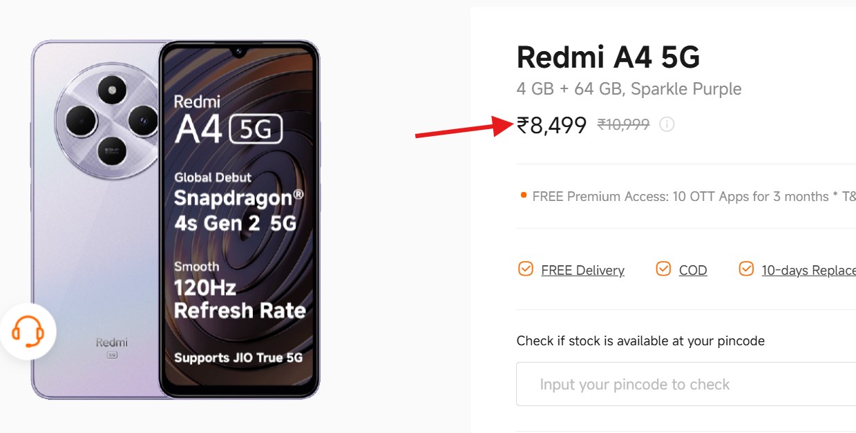 Redmi A4 5G Price