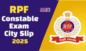 RPF Constable Exam City Slip