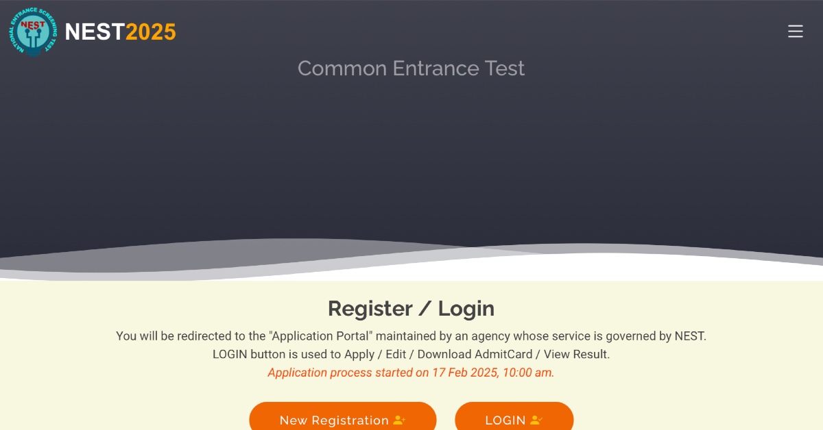 NEST Exam Registration 