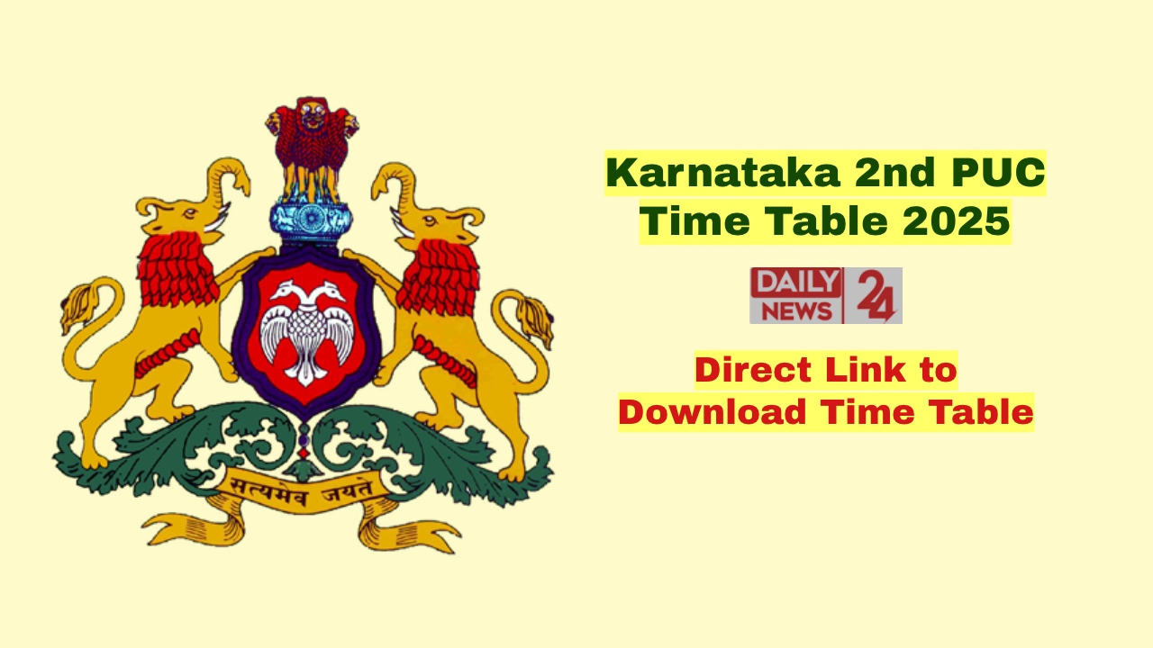 Karnataka 2nd PUC Time Table