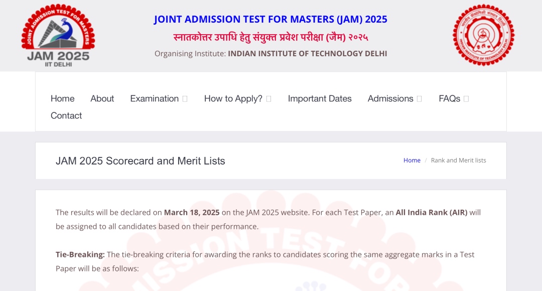 IIT JAM Result