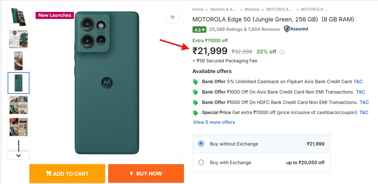 Motorola Edge 50 Discount Offer 