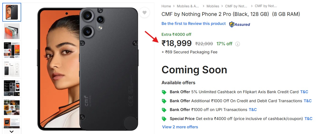 CMF Phone 2 Pro Price