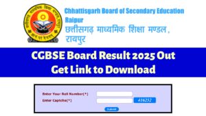 CGBSE Board Result