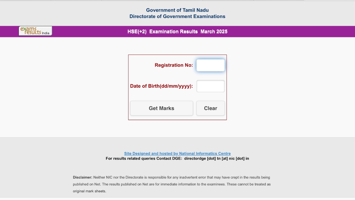 TN HSC Result