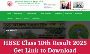 HBSE Class 10th Result