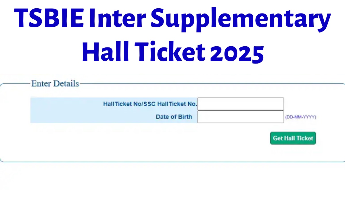 TSBIE Inter Supplementary Hall Ticket