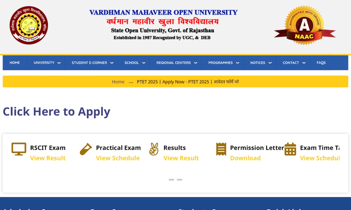 Rajasthan PTET Exam Date