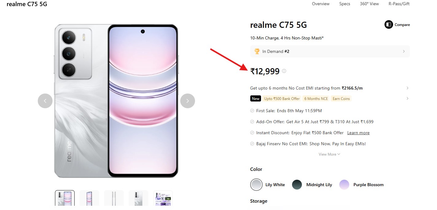 Realme C75 5G Price