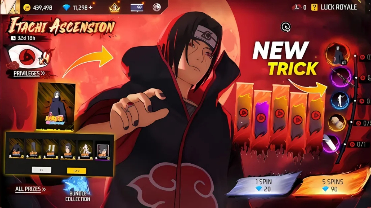 Itachi Ascension Event: जब फ्री फायर बना नारुतो की दुनिया का हिस्सा
