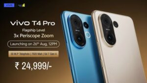 Vivo T4 Pro की एंट्री 6500mAh बैटरी और 50 मेगापिक्सल कैमरे के साथ