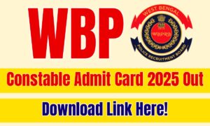 WBP Constable Admit Card