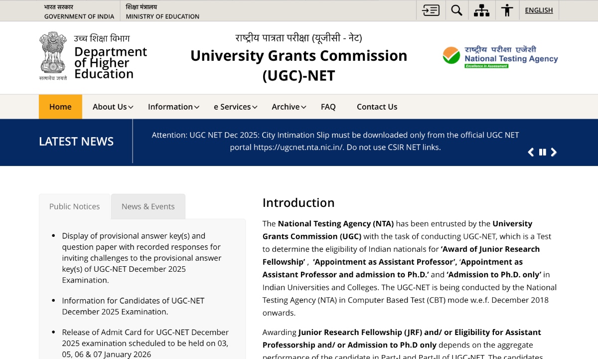 UGC NET Result