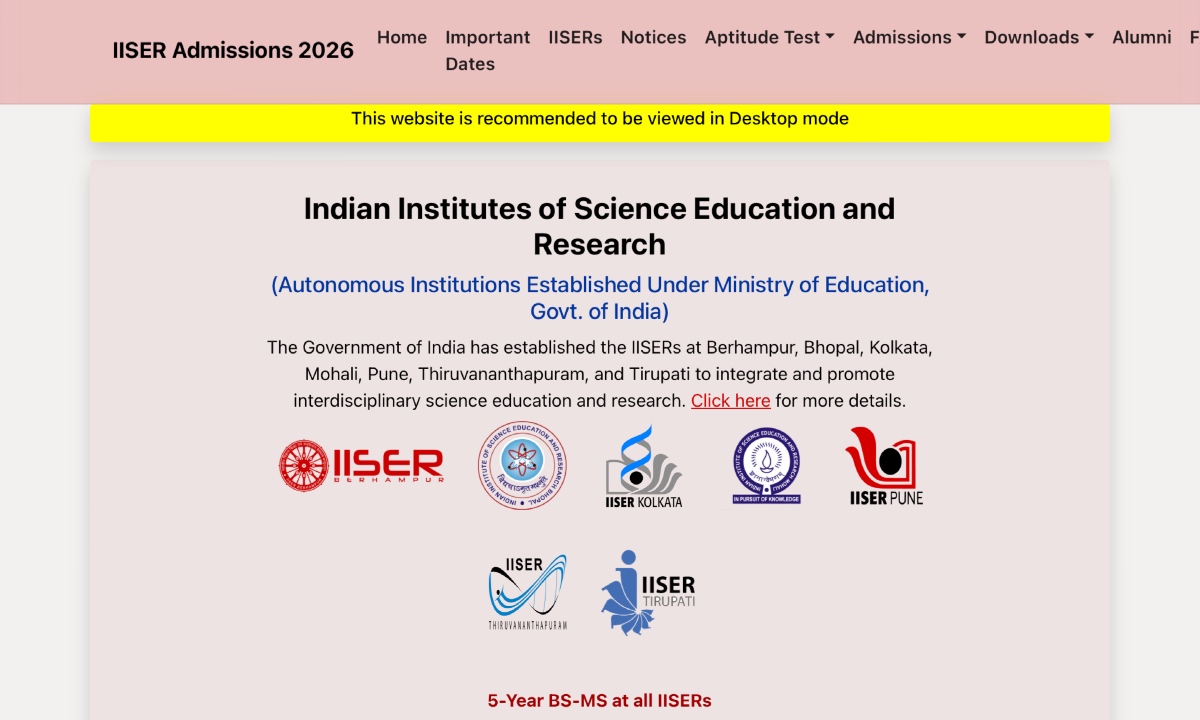 IISER Admit Card 