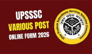 UPSSSC Recruitment 2026