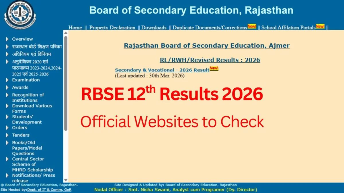 RBSE 12th Result 2026