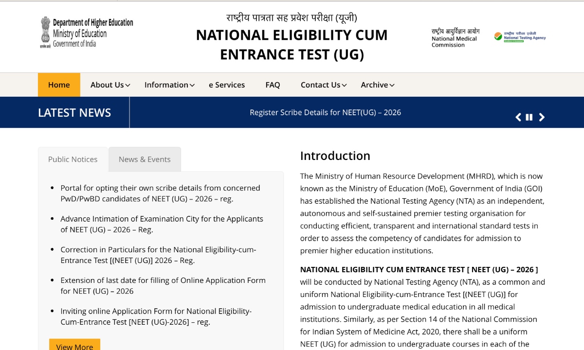 NEET UG Admit Card