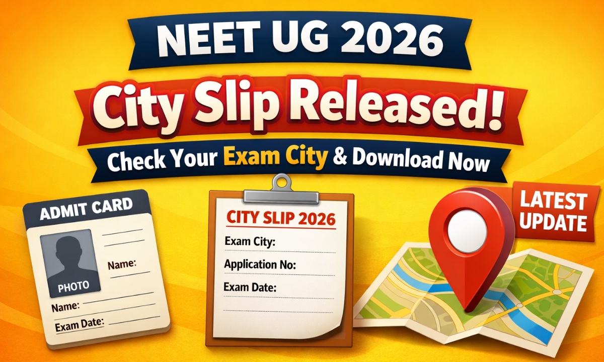NEET UG City Slip