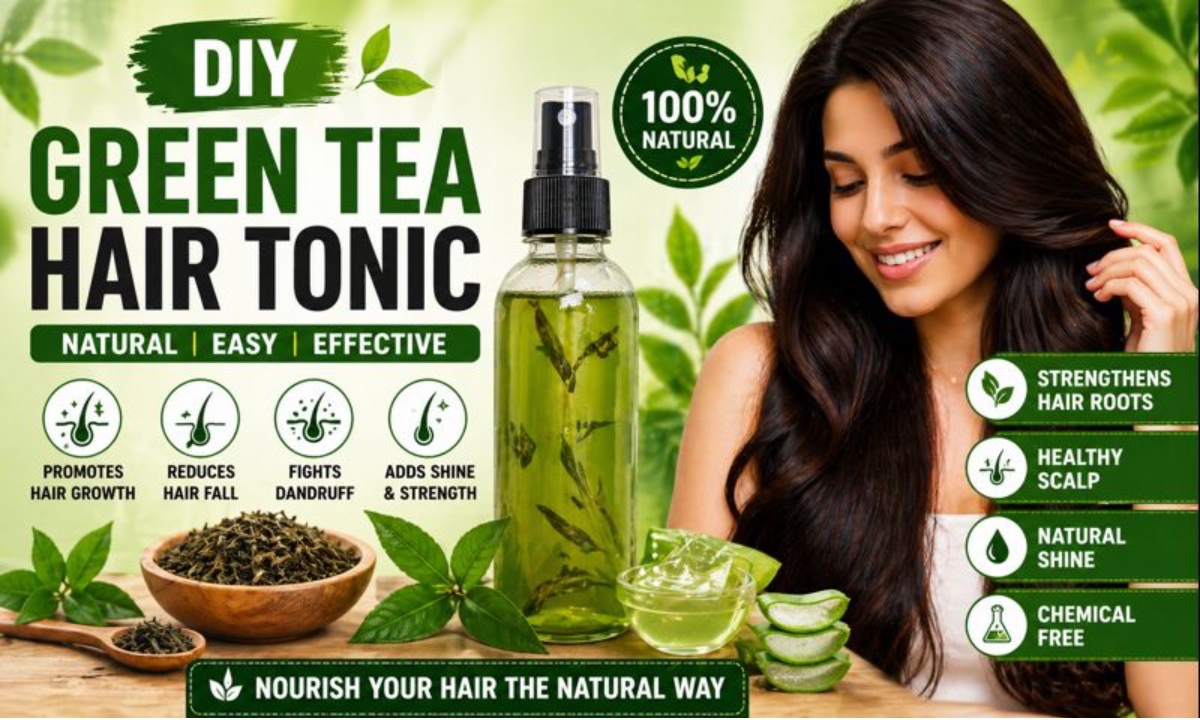 DIY Green Tea Hair Tonic