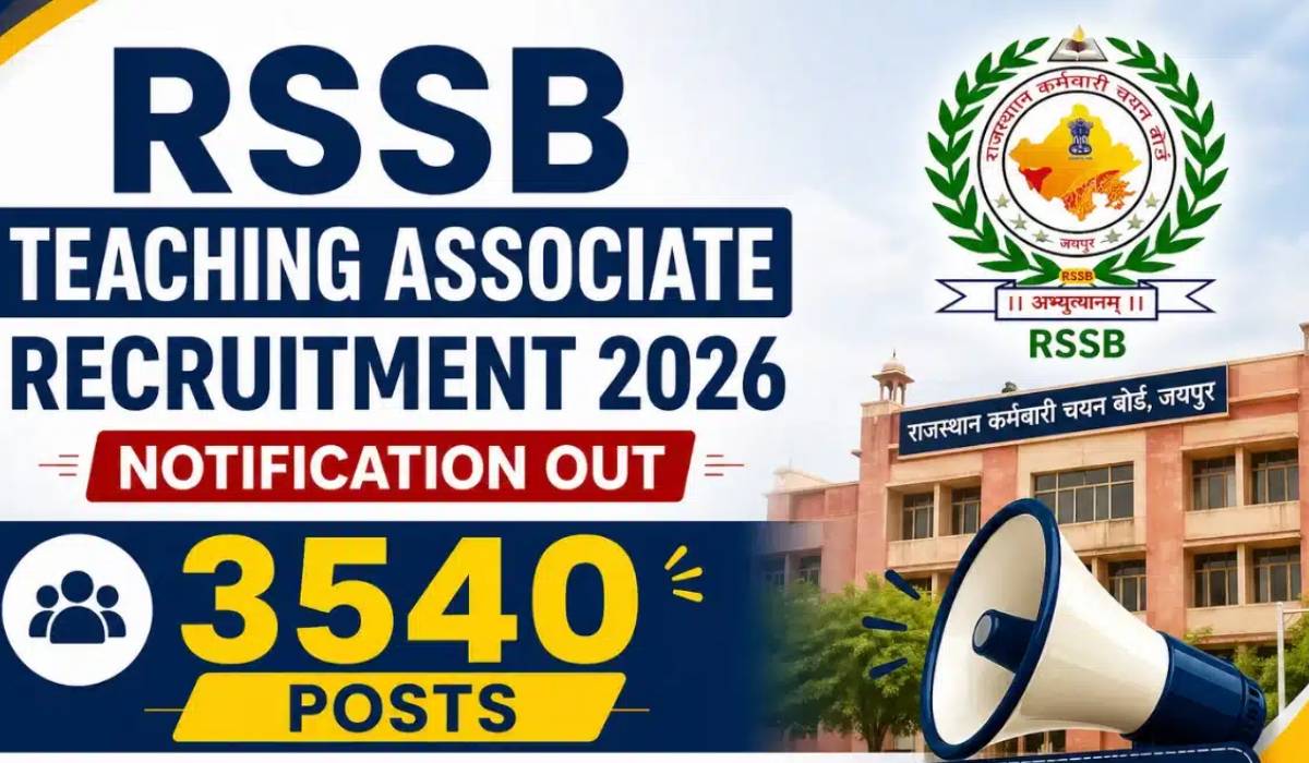 RSSB Teaching Associate Recruitment 2026