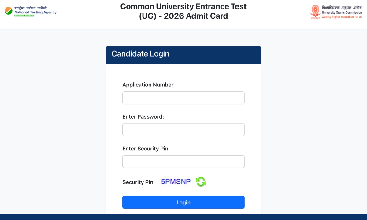 CUET UG Admit Card