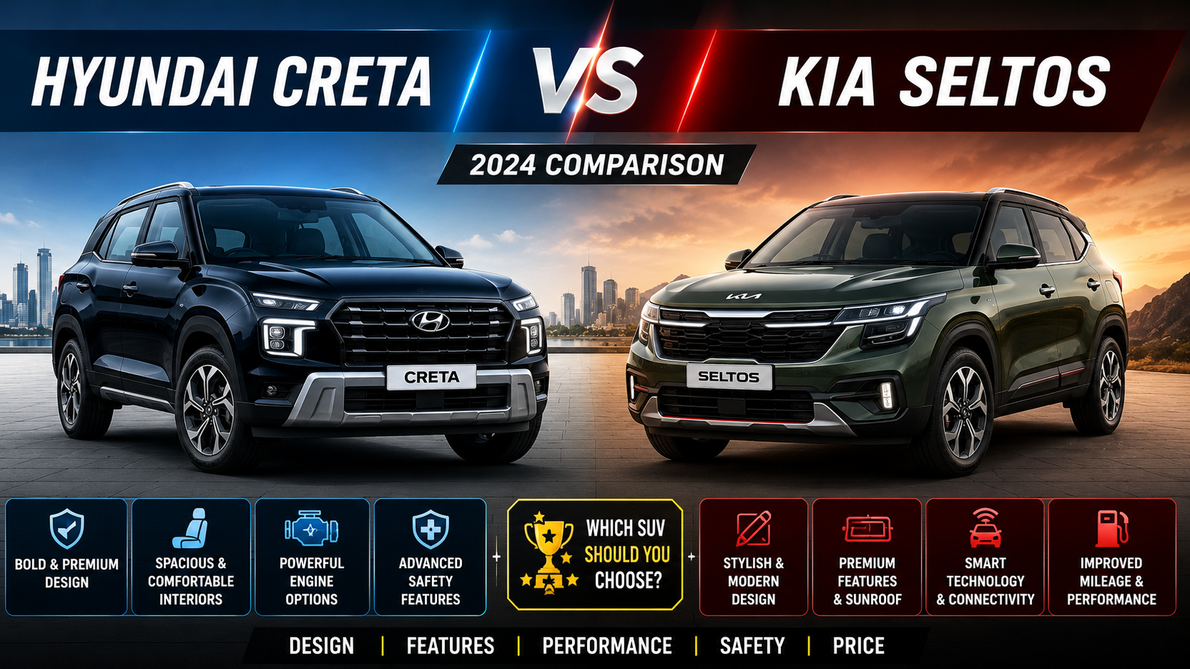 Hyundai Creta vs Kia Seltos