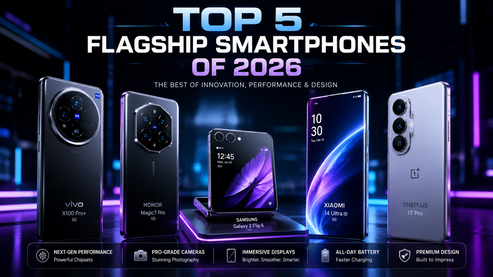 Top 5 Smartphones back looks