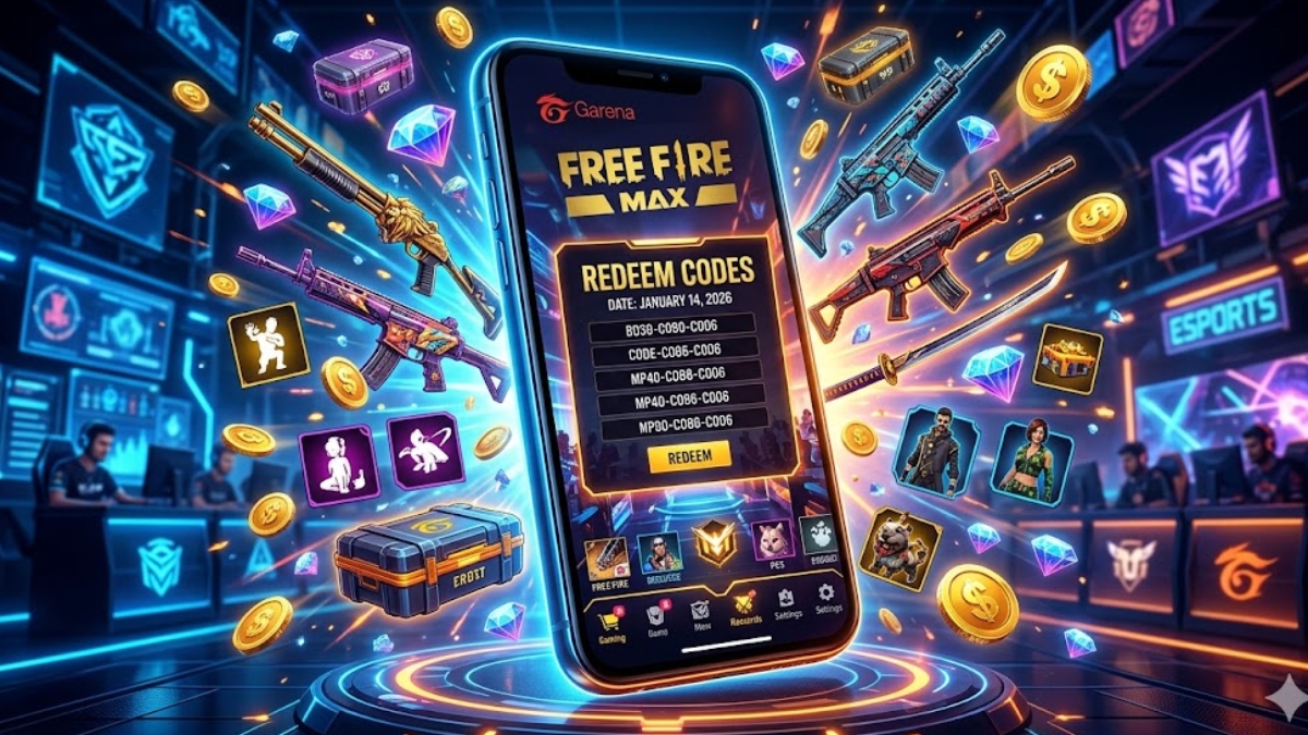 Free Fire MAX Redeem Codes 14 January 2026
