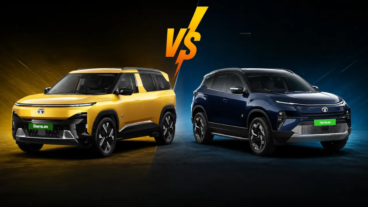 Tata Sierra EV vs Tata Harrier EV Comparison